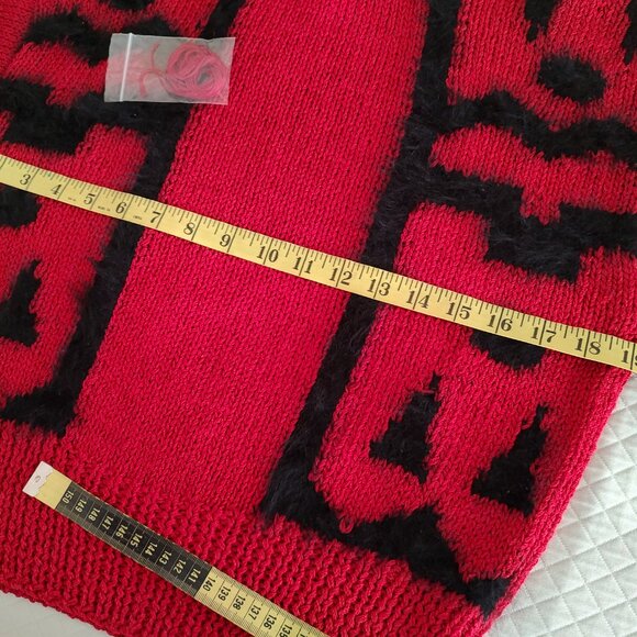 SHEILA RAYMOND CHUNKY KNITTED SWEATER HALO COLLAR DROP SHOULDER L/S RED MEDIUM - Picture 13 of 13